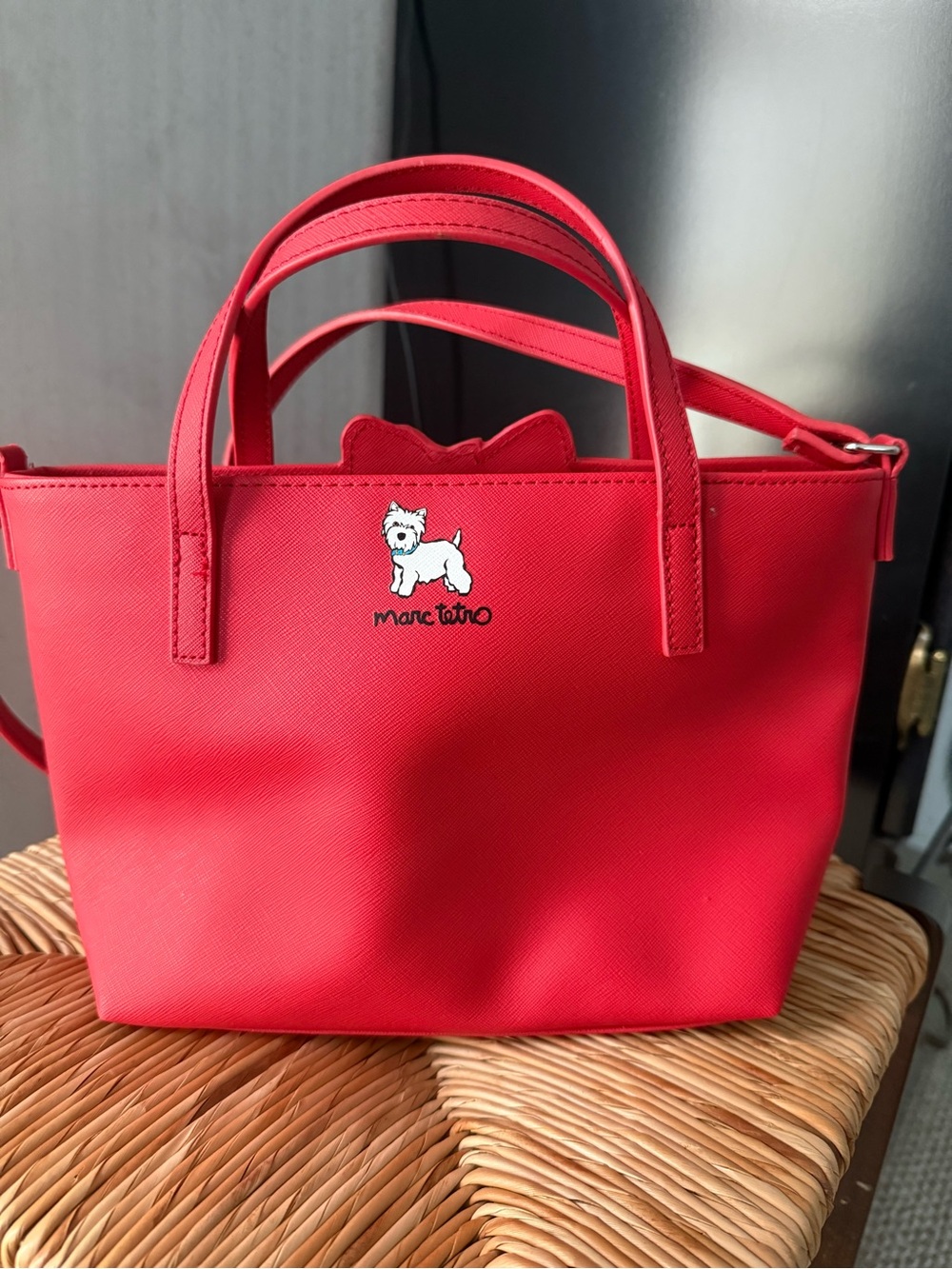 Marco Tetro Whimsical Westie Hand Bag/Shoulder Bag w/ matching wristlet Wallet - Picture 2 of 12